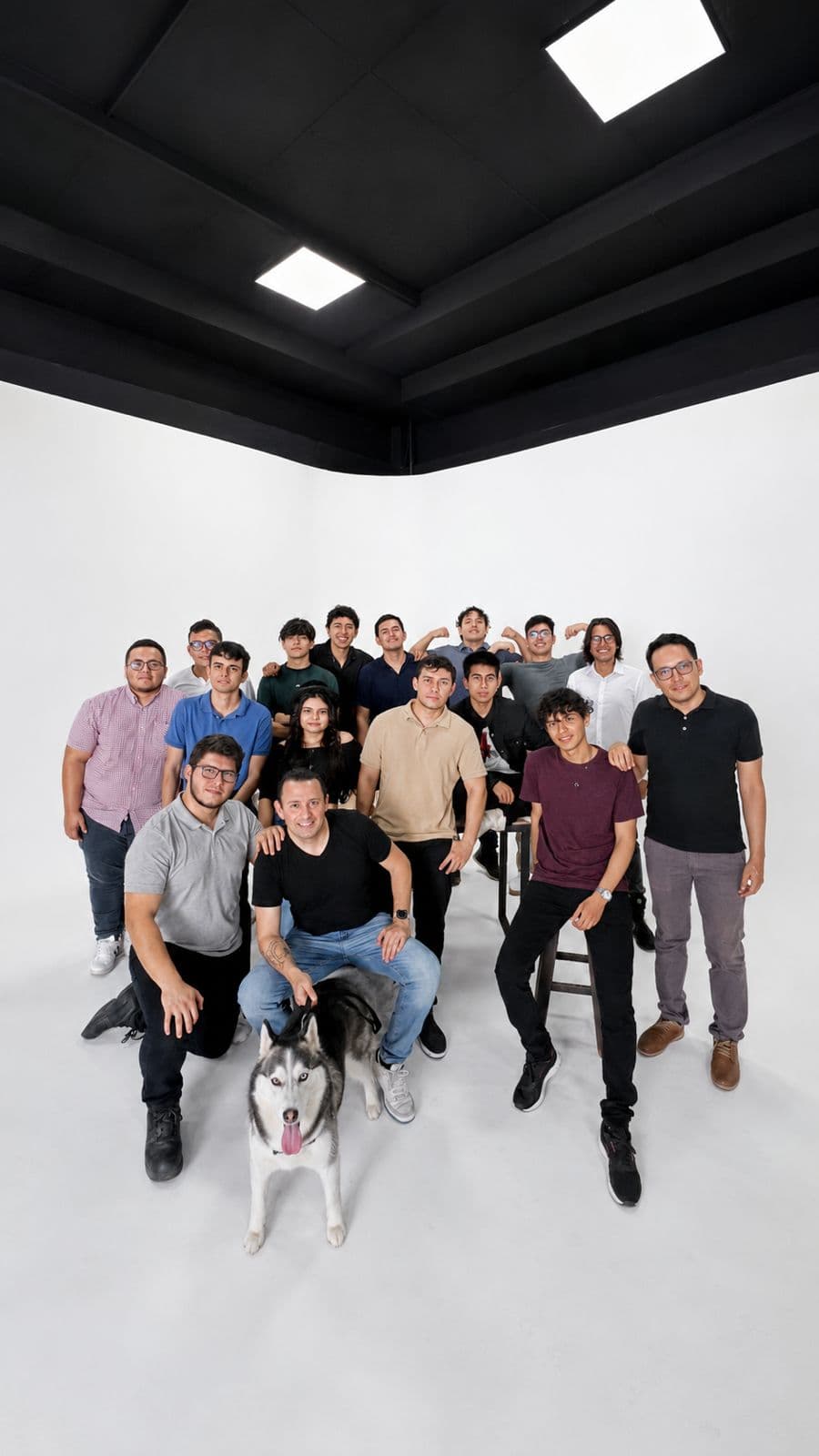 The Spectrum team, plus our four-legged quality inspector.